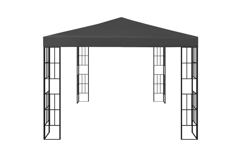 Paviljong med lysslynge 3x4 m antrasitt - Antrasittgrå - Komplett paviljong