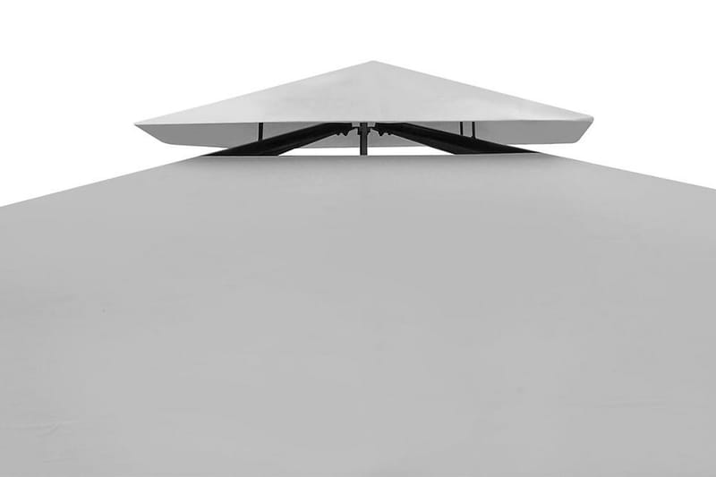 Paviljong med tak 3x4 m kremhvit - Beige - Komplett paviljong
