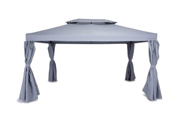 Paviljong uten Vegger Bermuda 300x400 cm inkl. Myggnett - Lysegrå - Hagemøbler & utemiljø - Solbeskyttelse - Paviljong