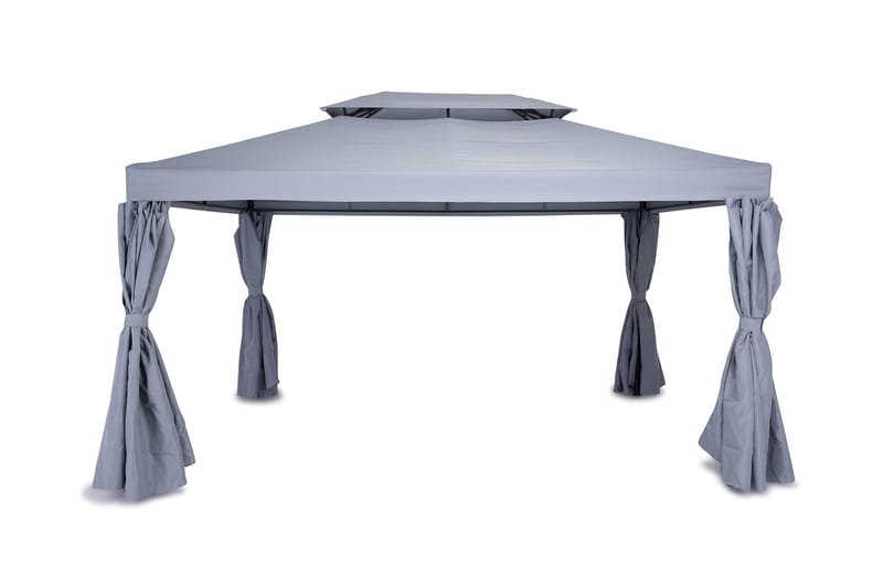 Paviljong uten Vegger Bermuda 300x400 cm inkl. Myggnett - Lysegrå - Hagemøbler & utemiljø - Solbeskyttelse - Paviljong