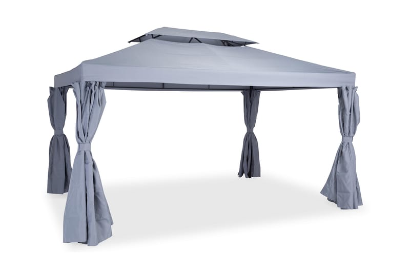 Paviljong uten Vegger Bermuda 300x400 cm inkl. Myggnett - Lysegrå - Hagemøbler & utemiljø - Solbeskyttelse - Paviljong
