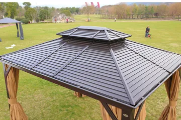 Sunsetia Paviljong 300x400x270 cm - Brun/Beige - Hagemøbler & utemiljø - Solbeskyttelse - Paviljong - Komplett paviljong