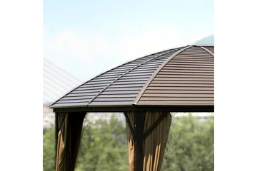 Sunsetia Paviljong 400x300x194 cm - Beige - Hagemøbler & utemiljø - Solbeskyttelse - Paviljong - Komplett paviljong