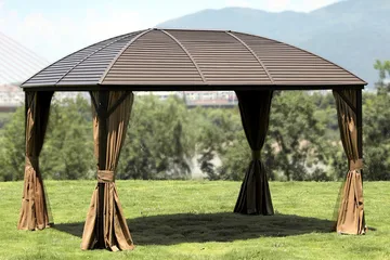 Sunsetia Paviljong 400x300x194 cm - Beige - Hagemøbler & utemiljø - Solbeskyttelse - Paviljong - Komplett paviljong