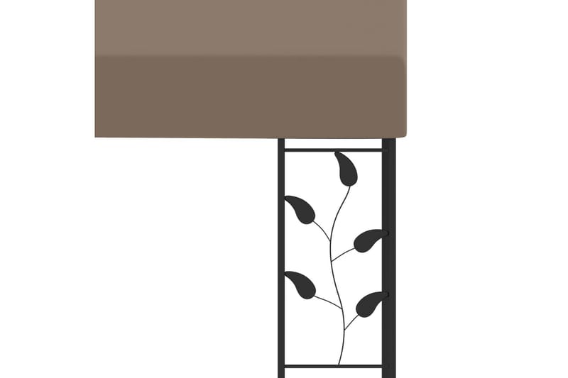 Veggmontert paviljong 3x3x2,5 m gråbrun - Taupe - Komplett paviljong