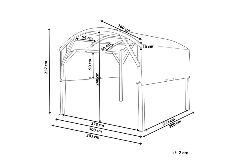 Lysthus Scopello - Hagemøbler & utemiljø - Solbeskyttelse - Paviljong - Komplett paviljong