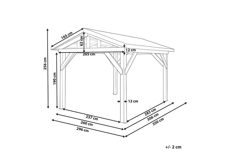 Lysthus Secchia - Hagemøbler & utemiljø - Solbeskyttelse - Paviljong - Komplett paviljong