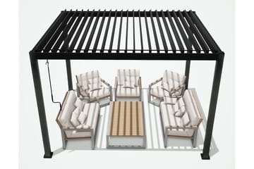 Mirador Paviljong uten Vegger 300x300x250 cm - Mørkegrå - Hagemøbler & utemiljø - Solbeskyttelse - Paviljong