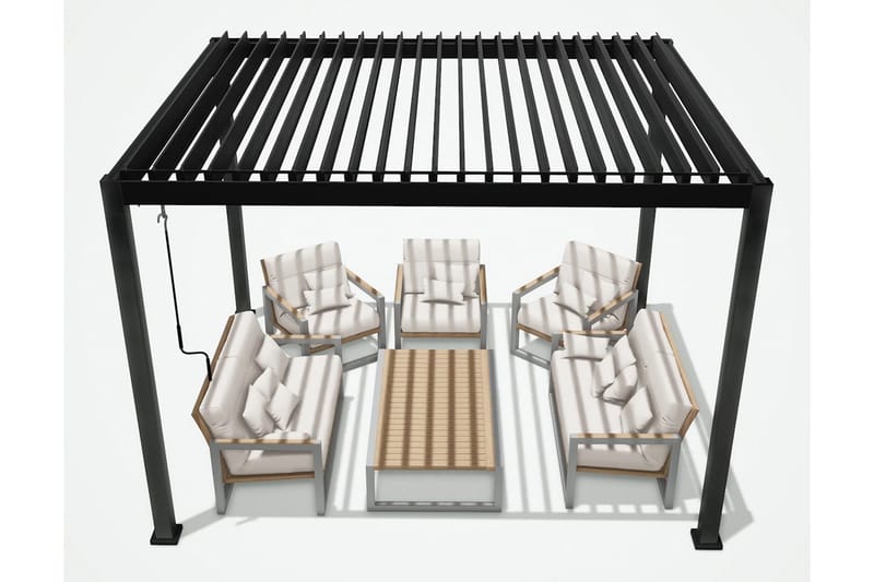 Mirador Paviljong uten Vegger 300x300x250 cm - Mørkegrå - Hagemøbler & utemiljø - Solbeskyttelse - Paviljong