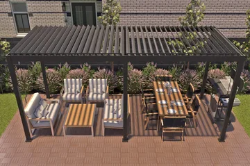 Mirador Paviljong uten Vegger 300x400x250 cm - Mørkegrå - Hagemøbler & utemiljø - Solbeskyttelse - Paviljong