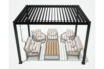 Mirador Paviljong uten Vegger 300x400x250 cm - Mørkegrå - Hagemøbler & utemiljø - Solbeskyttelse - Paviljong