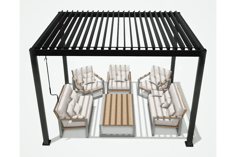 Mirador Paviljong uten Vegger 300x400x250 cm - Mørkegrå - Hagemøbler & utemiljø - Solbeskyttelse - Paviljong