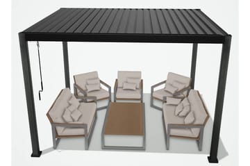 Mirador Paviljong uten Vegger 300x300x250 cm - Mørkegrå - Hagemøbler & utemiljø - Solbeskyttelse - Paviljong
