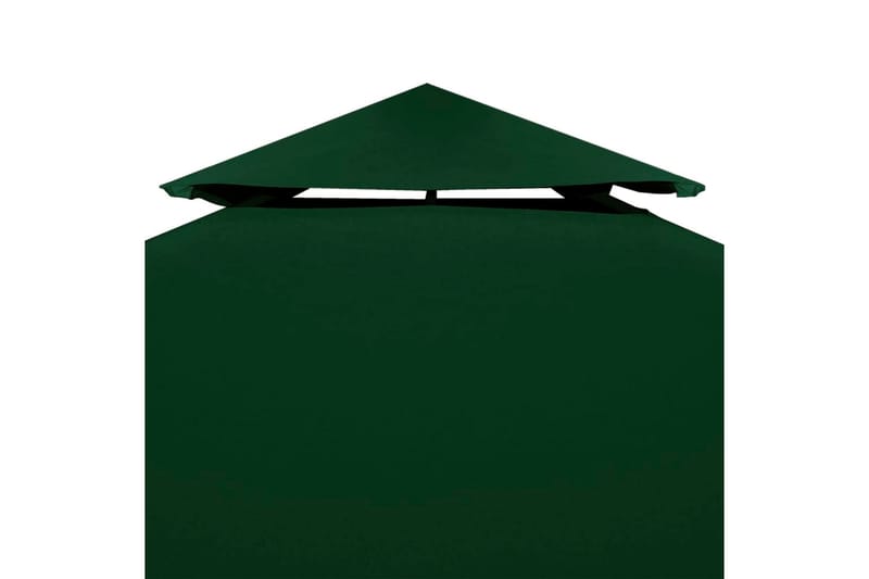 Lysthus dekke baldakin erstatning 310 g/ m² grønn 3 x 3 m - Grønn - Paviljongtak