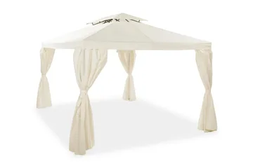 Bermuda Vegger til Paviljong 3x4 m - Offwhite - Hagemøbler & utemiljø - Solbeskyttelse - Paviljong - Paviljongvegg