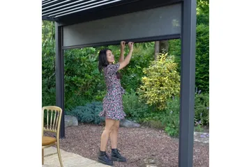 Mirador Alasvedettävä paviljongin seinä 3m Grå - Hagemøbler & utemiljø - Solbeskyttelse - Paviljong - Paviljongvegg