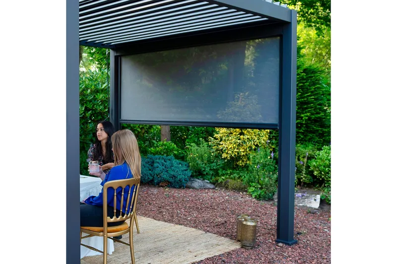 Mirador Alasvedettävä paviljongin seinä 3m Grå - Hagemøbler & utemiljø - Solbeskyttelse - Paviljong - Paviljongvegg