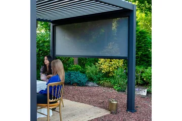 Mirador Alasvedettävä paviljongin seinä 3m Grå - Hagemøbler & utemiljø - Solbeskyttelse - Paviljong - Paviljongvegg