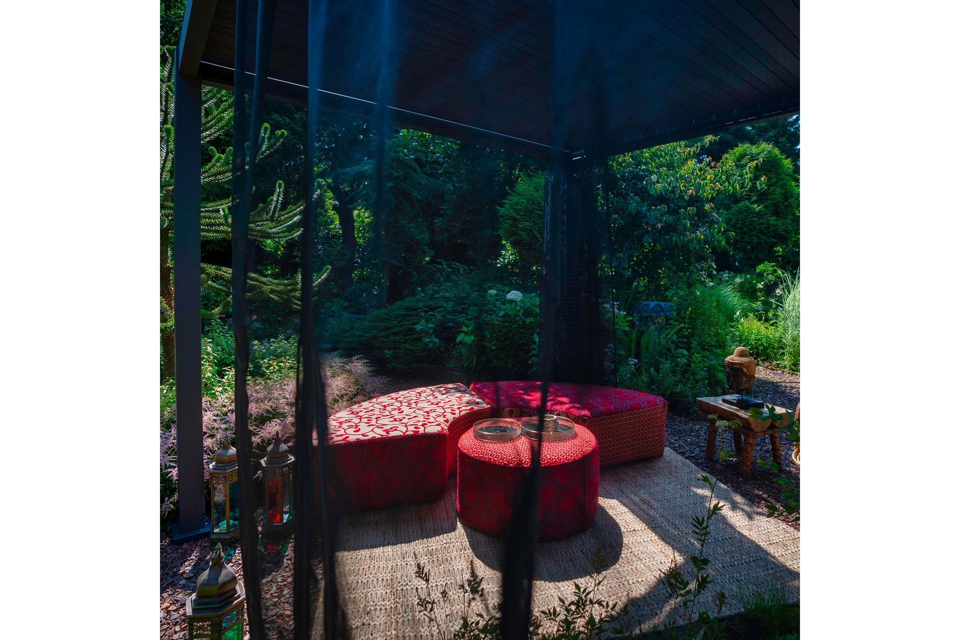 Myggnett til Pavilion Mirador 300x300 cm 4 stk Sort - Hagemøbler & utemiljø - Solbeskyttelse - Paviljong - Paviljongvegg