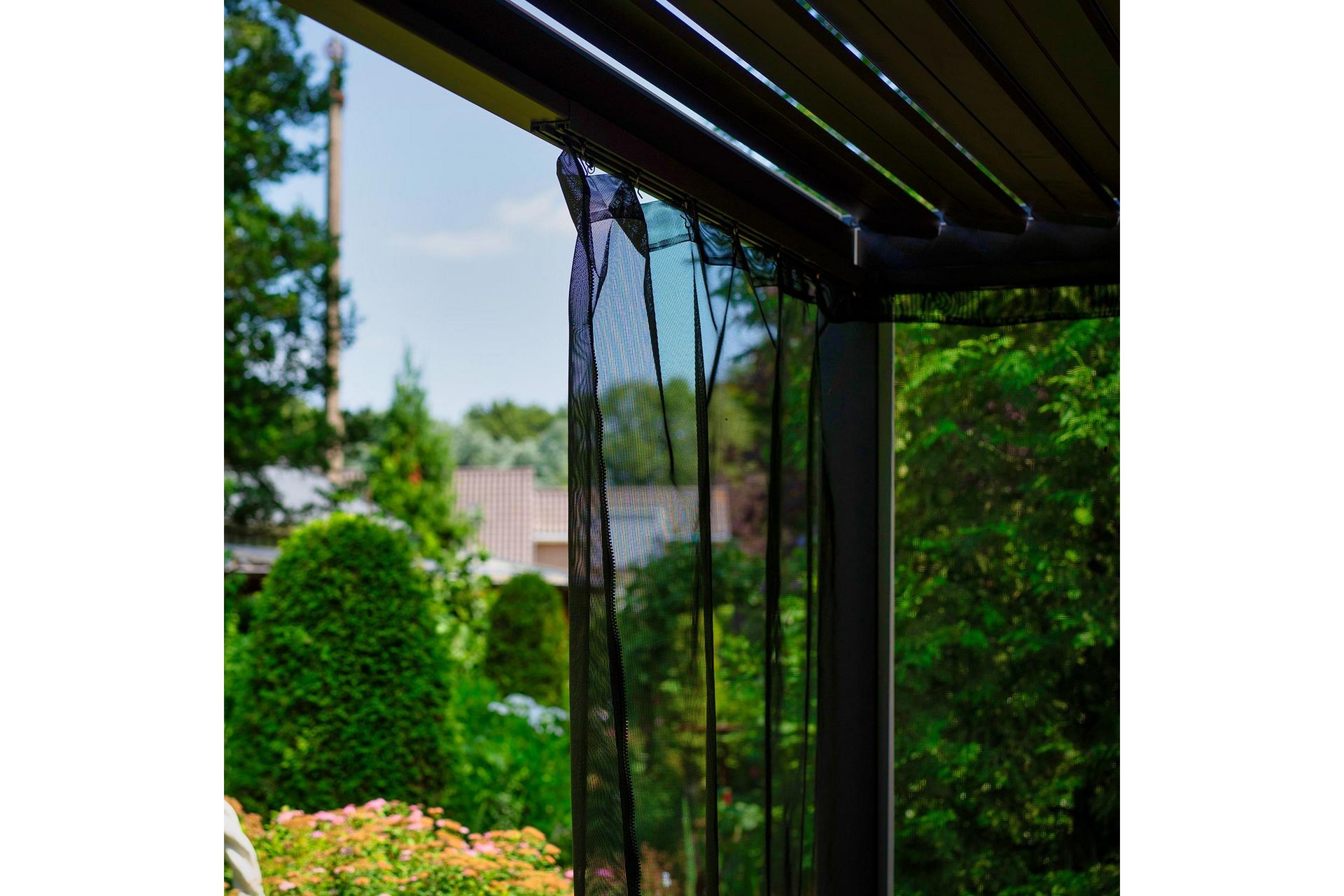 Myggnett til Pavilion Mirador 300x300 cm 4 stk Sort - Hagemøbler & utemiljø - Solbeskyttelse - Paviljong - Paviljongvegg