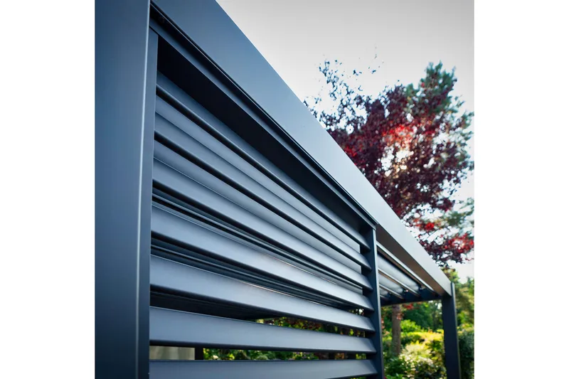 Paviljong Vegg Mirador 93x235 cm Mørkegrå aluminium - Hagemøbler & utemiljø - Solbeskyttelse - Paviljong - Paviljongvegg