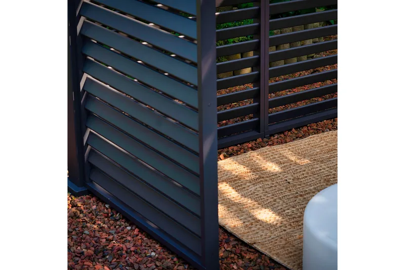 Paviljong Vegg Mirador 93x235 cm Mørkegrå aluminium - Hagemøbler & utemiljø - Solbeskyttelse - Paviljong - Paviljongvegg