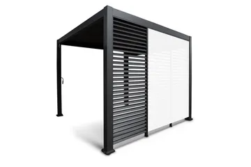 Paviljong Vegg Mirador 93x235 cm Mørkegrå aluminium - Hagemøbler & utemiljø - Solbeskyttelse - Paviljong - Paviljongvegg