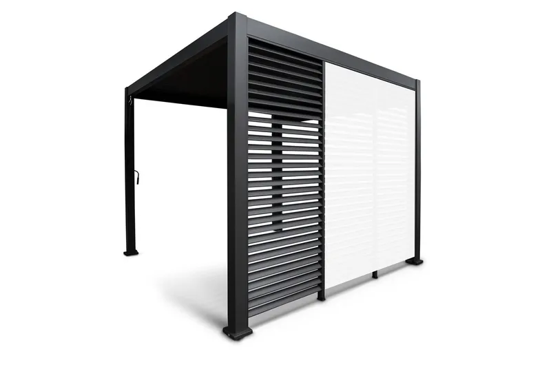 Paviljong Vegg Mirador 93x235 cm Mørkegrå aluminium - Hagemøbler & utemiljø - Solbeskyttelse - Paviljong - Paviljongvegg