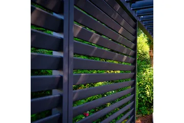 Paviljong Vegg Mirador 93x235 cm Mørkegrå aluminium - Hagemøbler & utemiljø - Solbeskyttelse - Paviljong - Paviljongvegg