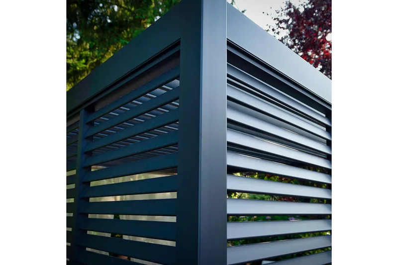 Paviljong Vegg Mirador 93x235 cm Mørkegrå aluminium - Hagemøbler & utemiljø - Solbeskyttelse - Paviljong - Paviljongvegg