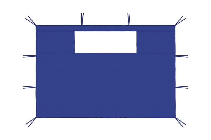 Sidevegger til paviljong med vinduer 2 stk blå - Blå - Paviljongvegg