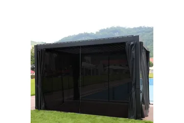 Sidevegger til Paviljong Mirador 300x400 cm 4 stk Svart - Hagemøbler & utemiljø - Solbeskyttelse - Paviljong - Paviljongvegg