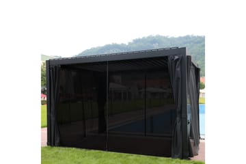 Sidevegger til Paviljong Mirador 300x400 cm 4 stk Svart - Hagemøbler & utemiljø - Solbeskyttelse - Paviljong - Paviljongvegg