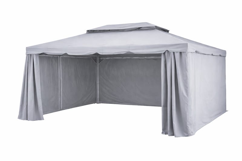 SUNSET Paviljong 3×4 m - Grå - Hagemøbler & utemiljø - Solbeskyttelse - Paviljong - Komplett paviljong