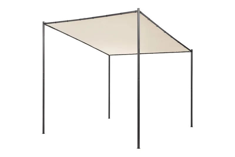 Trädgårdspergola Beliani Vimino Beige||Black