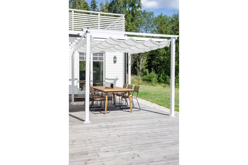 Lazio Pergola 348 cm - Hvit - Hagemøbler & utemiljø - Solbeskyttelse - Pergola