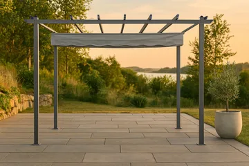 Lazio Pergola 295x395 cm - Svart/Grå - Hagemøbler & utemiljø - Solbeskyttelse - Pergola