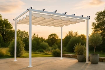 Lazio Pergola 348 cm - Hvit - Hagemøbler & utemiljø - Solbeskyttelse - Pergola