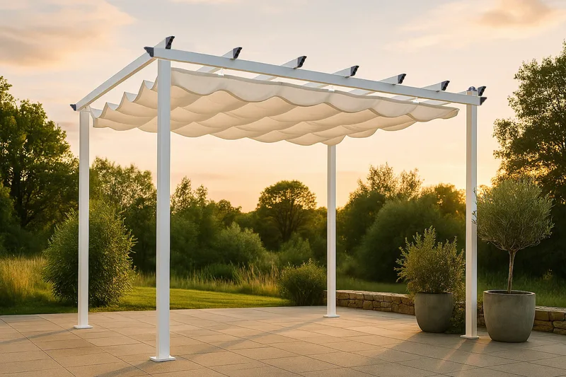 Lazio Pergola 348 cm - Hvit - Hagemøbler & utemiljø - Solbeskyttelse - Pergola