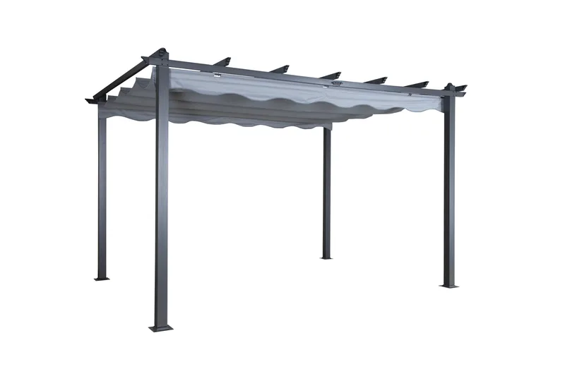 Lazio Pergola 295x395 cm - Svart/Grå - Hagemøbler & utemiljø - Solbeskyttelse - Pergola