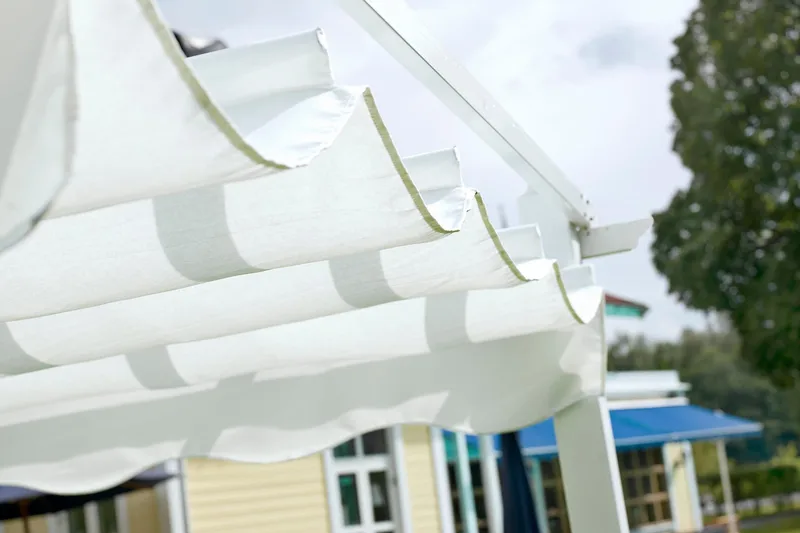 Pergolatak Hillerstorp Skanör 300 x 400 cm - Hvit - Hagemøbler & utemiljø - Solbeskyttelse - Pergola