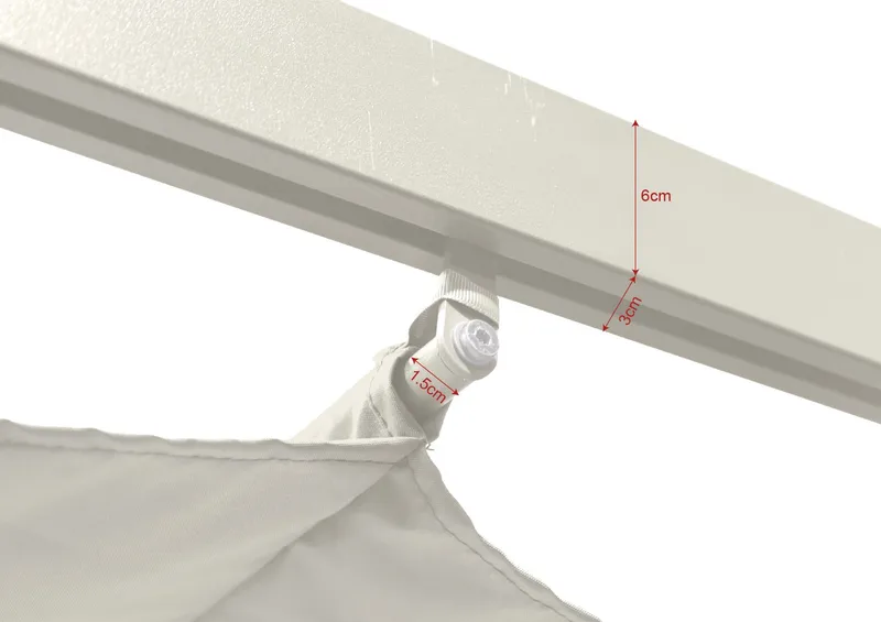 Porto stor pergola 4x3 m i aluminium med tak - Hvit - Hagemøbler & utemiljø - Solbeskyttelse - Pergola