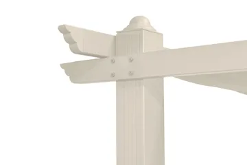 Porto stor pergola 4x3 m i aluminium med tak - Beige - Hagemøbler & utemiljø - Solbeskyttelse - Pergola