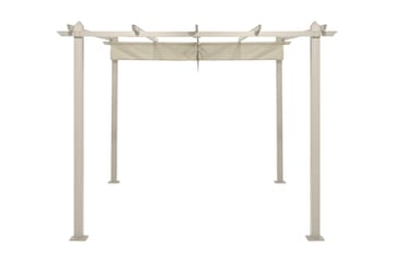 Porto Pergola 3x3 m - Beige - Hagemøbler & utemiljø - Solbeskyttelse - Pergola