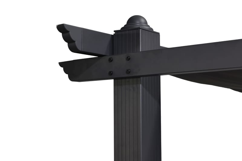 Porto Pergola 3x3 m - Mørk grå - Hagemøbler & utemiljø - Solbeskyttelse - Pergola