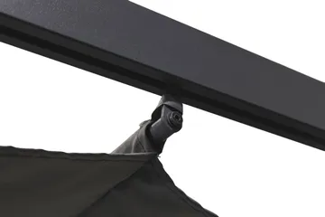 Porto pergola 3x3 m i aluminium med tak for solskjerming - Mørkgrå - Hagemøbler & utemiljø - Solbeskyttelse - Pergola