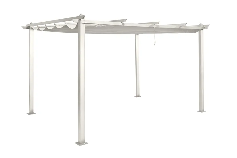 Porto Pergola 4x3 m - Hvit - Hagemøbler & utemiljø - Solbeskyttelse - Pergola