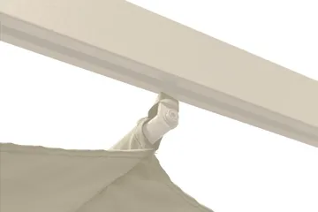 Porto pergola 3x3 m i aluminium med tak for solskjerming - Beige - Hagemøbler & utemiljø - Solbeskyttelse - Pergola