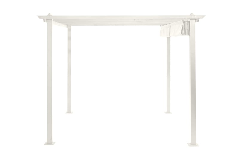 Porto pergola 3x3 m i aluminium med tak for solskjerming, Hvit