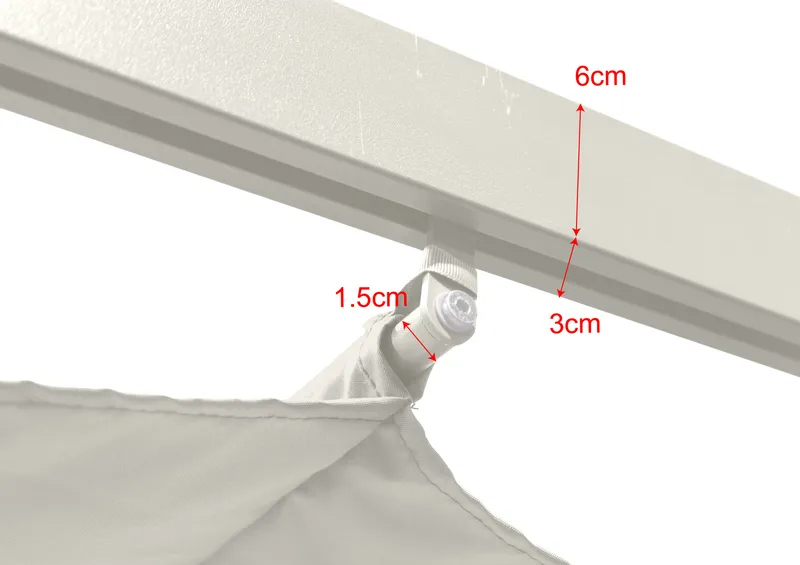 Porto pergola 3x3 m i aluminium med tak for solskjerming - Hvit - Hagemøbler & utemiljø - Solbeskyttelse - Pergola